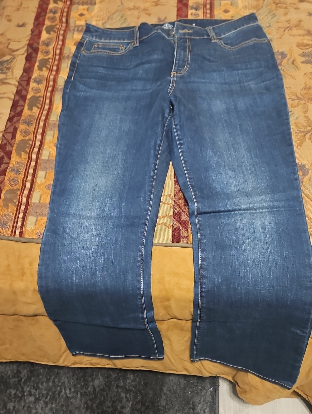 St. John's Bay Women's Boot Cut Jeans in Dark Blue Wash